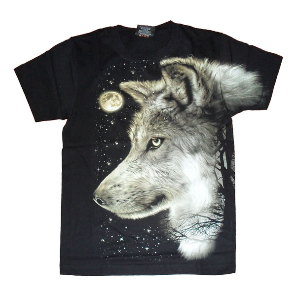T-Shirt Wolf mit Nieten