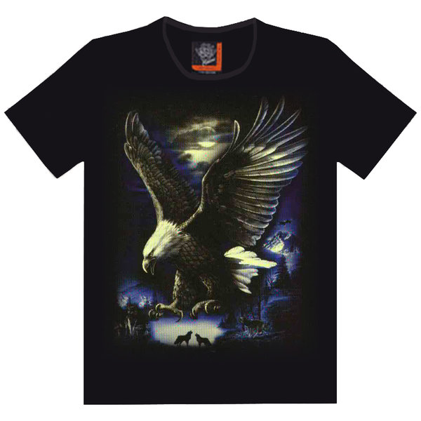 T-Shirt schwarz mit Adler