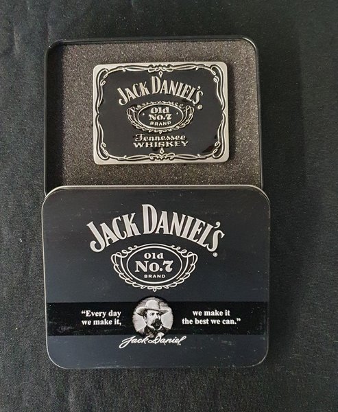 Buckle Jack Daniels silber mit schwarz
