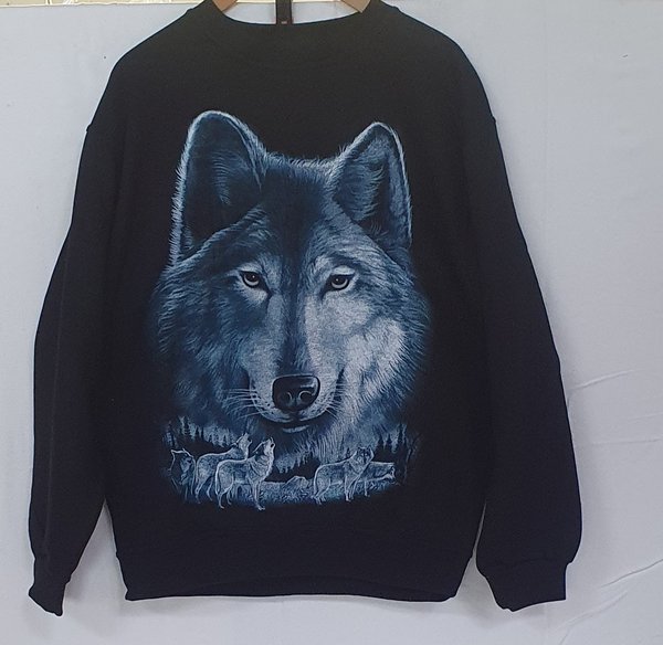 Sweatshirt Wolf schwarz
