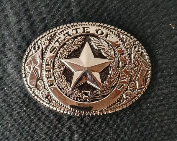 Buckle state of Texas klein silber