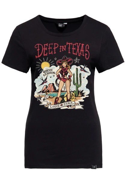 Damen T-Shirt Deep in Texas